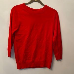 Red J. Crew Light Sweater